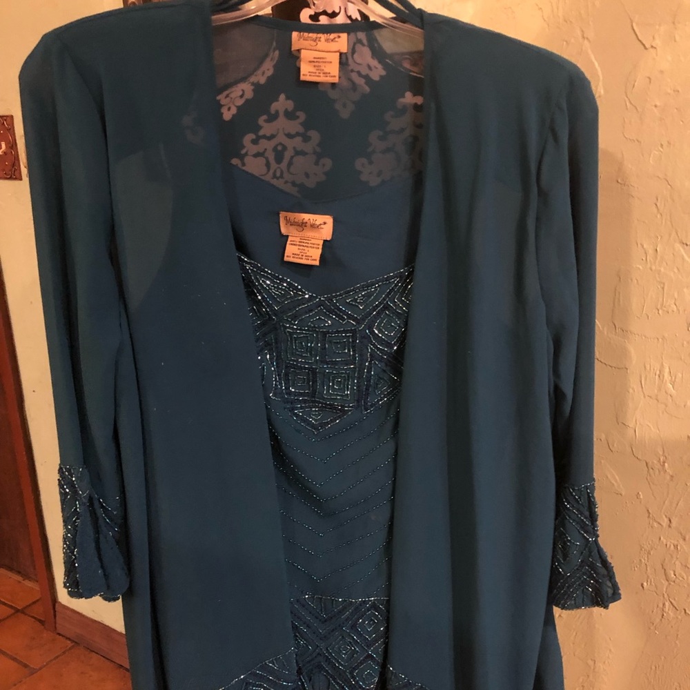 Midnight Velvet Beaded Twin Set